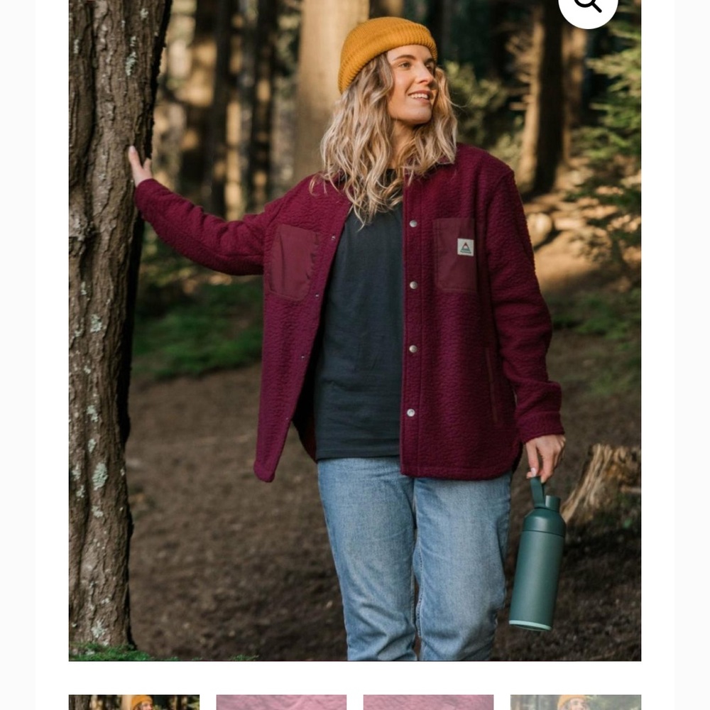 Passenger rappel recycled Sherpa fleece shirt jacket